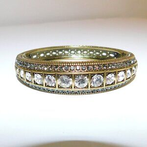 HEIDI DAUS BANGLE BRACELET GRADUATED SWAROVSKI CRYSTAL BRACELET VINTAGE